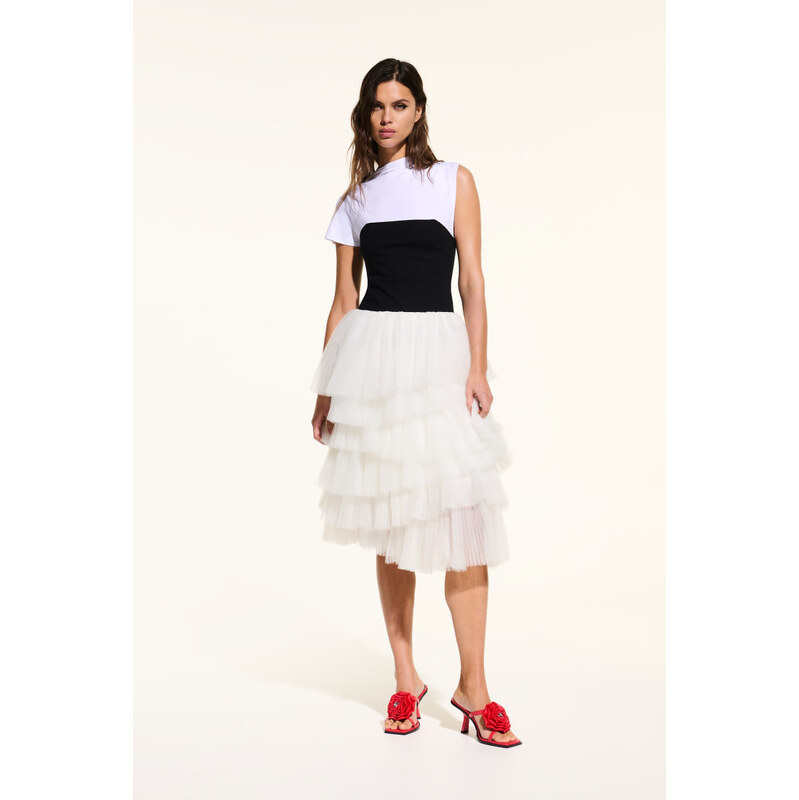 SUKŇA KARL LAGERFELD TUILE SKIRT 63483356