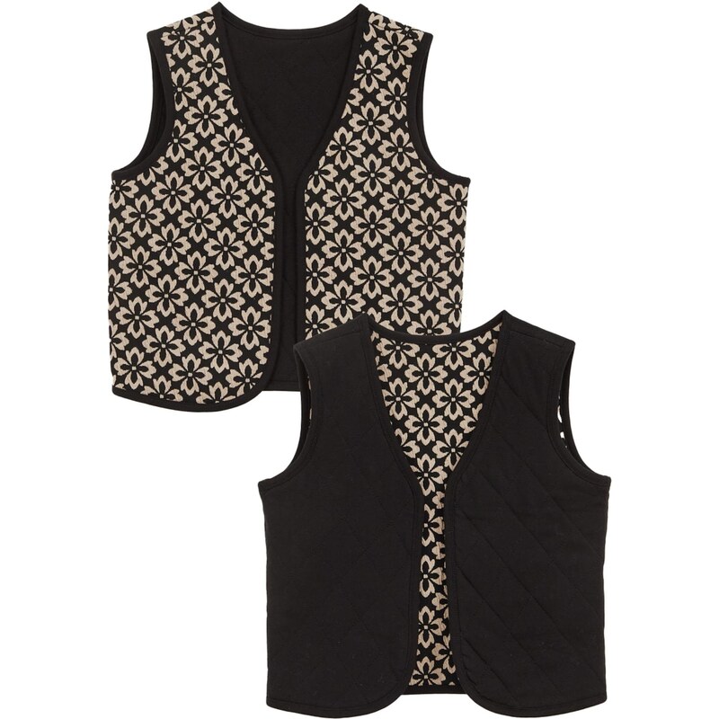 WE Fashion Vesta béžová / čierna 65874257