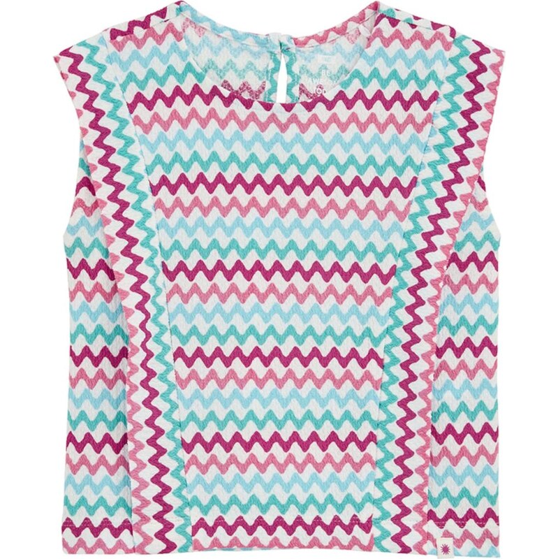 WE Fashion Blúzka tyrkysová / cyklaménová / pitaya / biela 65878229