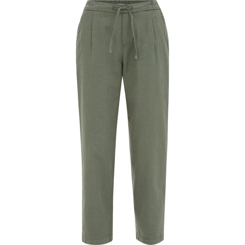 WE Fashion Plisované nohavice jedľová 63556626