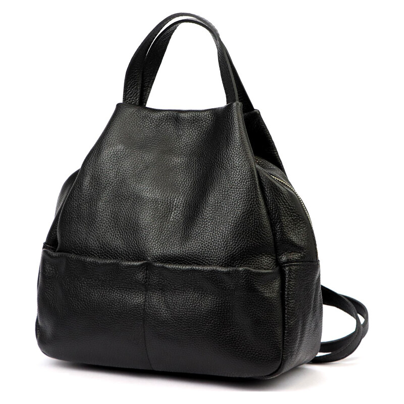 Dámsky kožený ruksak čierny Luka KZ57589 9l 63487578