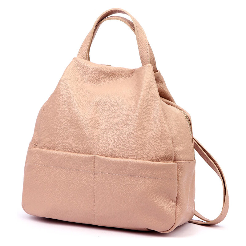 Dámsky kožený ruksak ružový Luka KZ57592 9l 63487576