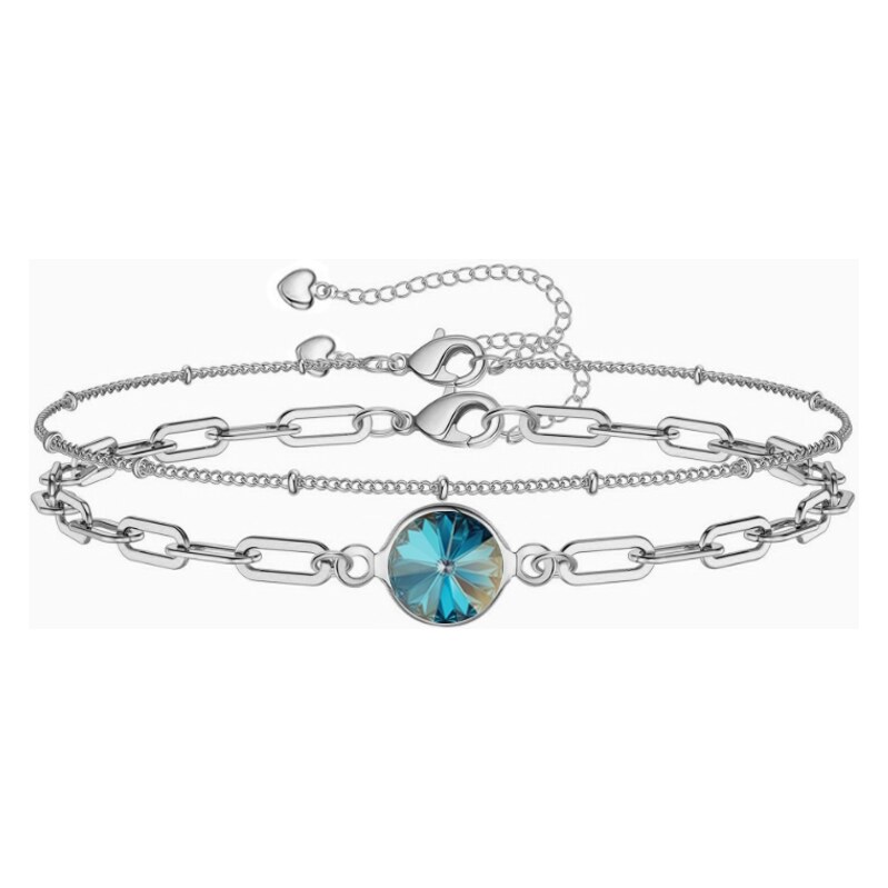 SWAROVSKI Elements Swarovski e. set dvoch náramkov na nohu/ruku Laguna 63488524