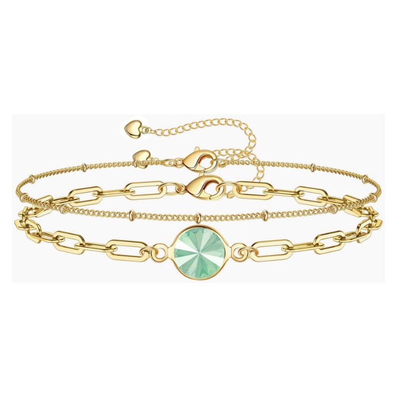 SWAROVSKI Elements Swarovski e. set zlatých náramkov na nohu/ruku 63488526