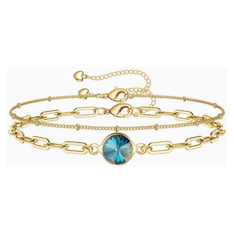 SWAROVSKI Elements Swarovski e. set zlatých náramkov na nohu/ruku 63488527