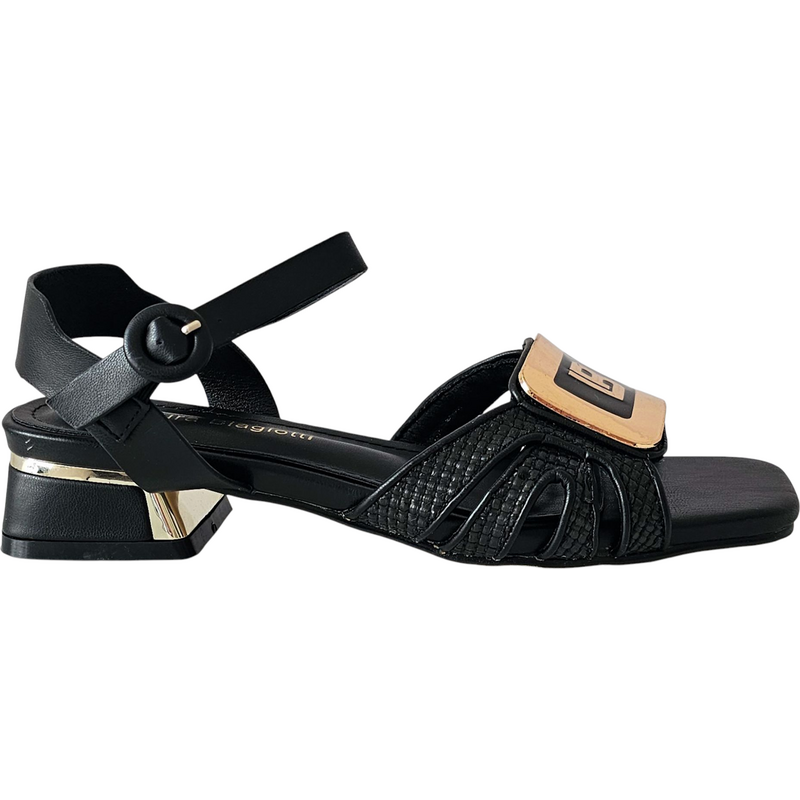 Čierne sandále Laura Biagiotti ZB Calf Black 63489674