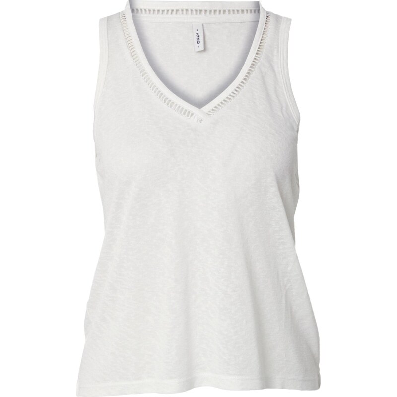 ONLY Vyšívaný top ONLPenny biela 63490893