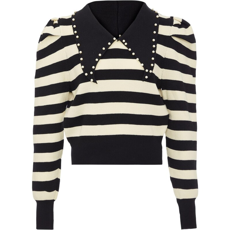 nolie Sveter čierna / biela ako vlna 65870534