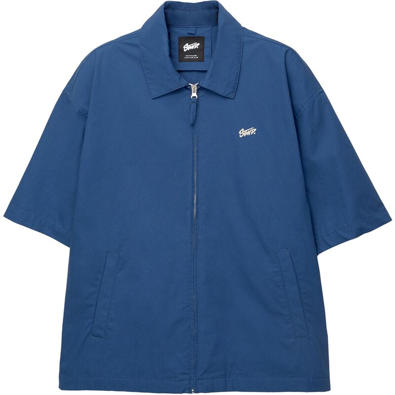 Pull&Bear Prechodná bunda modrá / biela 65878259