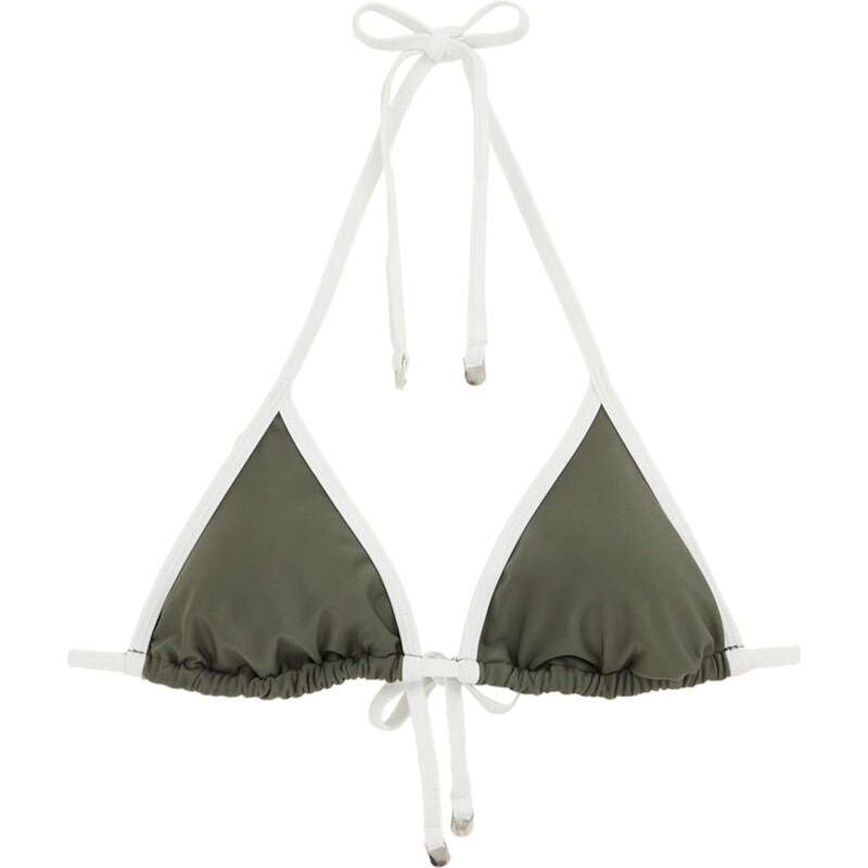WE Fashion Bikinový top olivová / biela 65878275