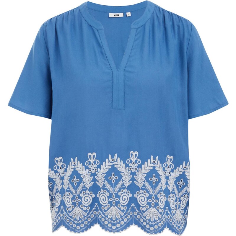 WE Fashion Blúzka modrá / biela 65878281