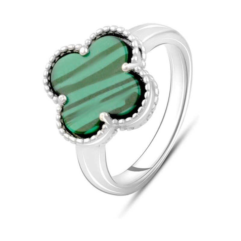 MAJYA Strieborný prsteň LUCKY JOE green 11838/5 64582788