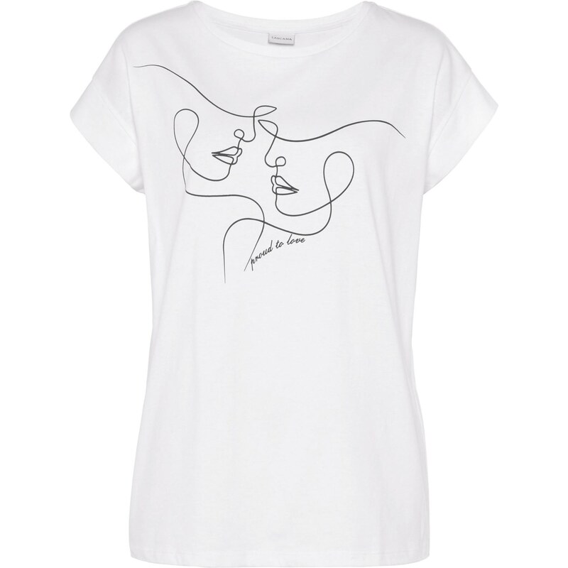 LASCANA Tričko čierna / biela 65644309