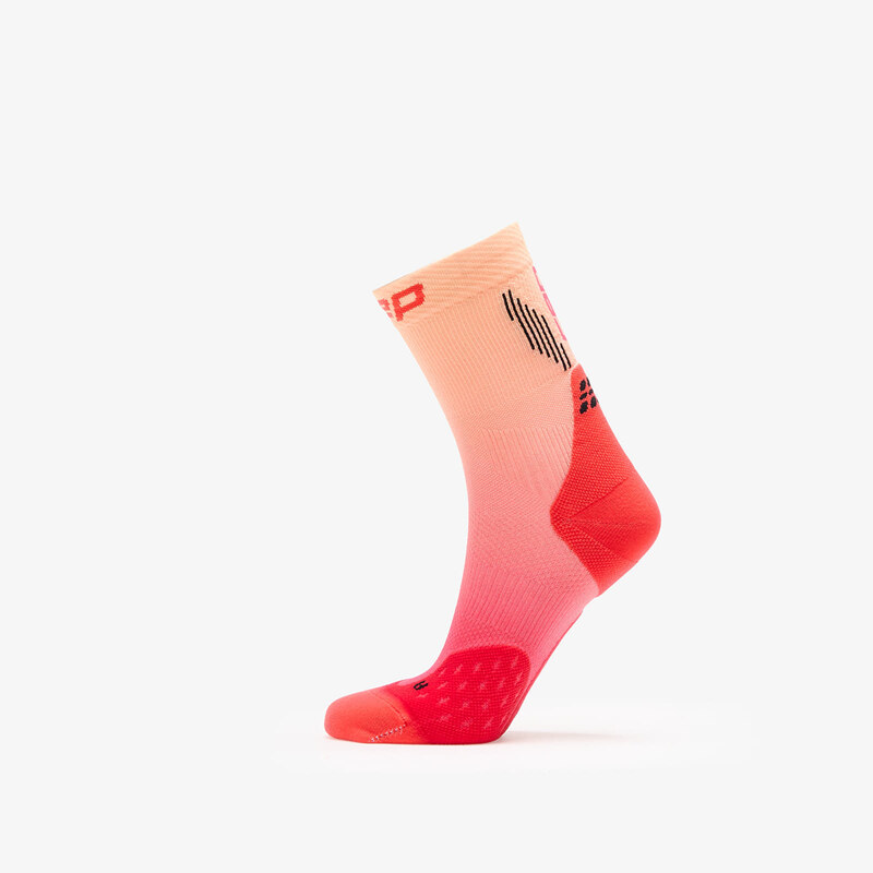 Ponožky CEP Mid Cut Gradient Socks Red/ Marigold Fade M 63492233