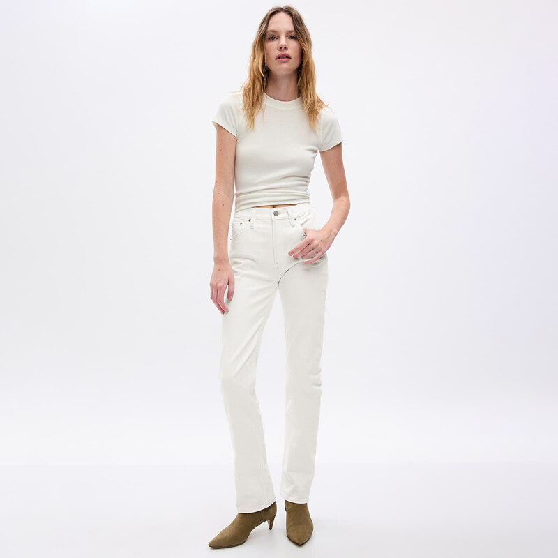 Džínsy GAP 90S Straight High Rise New Off White W30 63495119