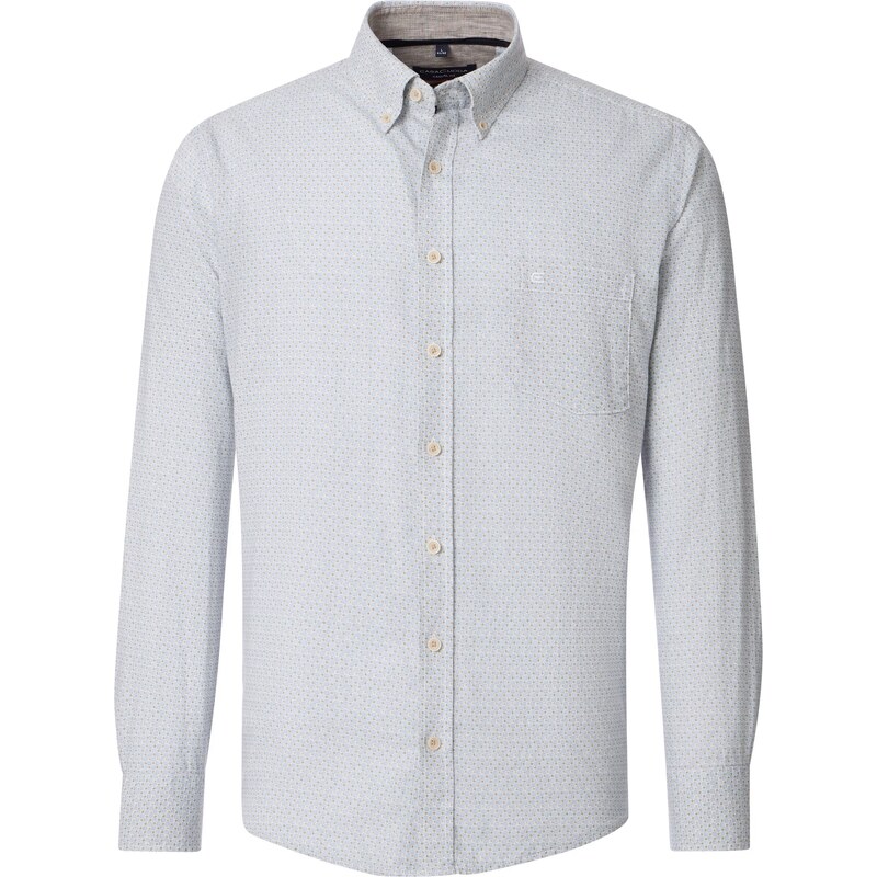 Pánska modrá ľanová košeľa s bavlnou CASA MODA 63495508