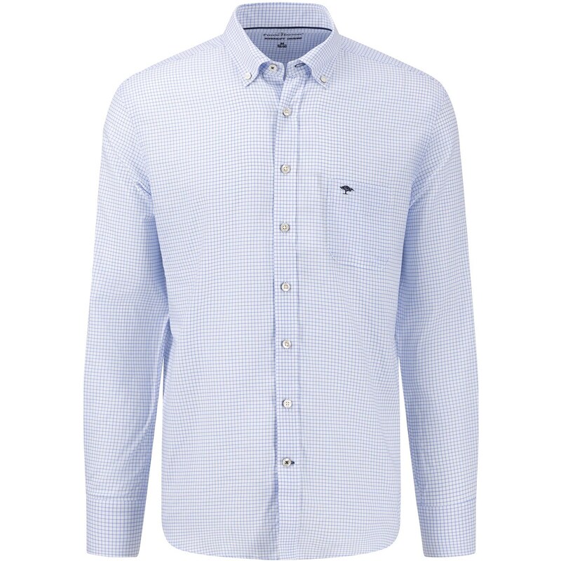 Pánska modrá oxford bavlnená košeľa FYNCH-HATTON casual fit 63495505