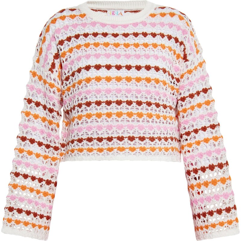 IZIA Sveter tmavooranžová / pastelovo ružová / hrdzavo červená / biela 65871907