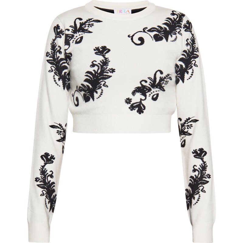 IZIA Sveter čierna / biela ako vlna 65871921