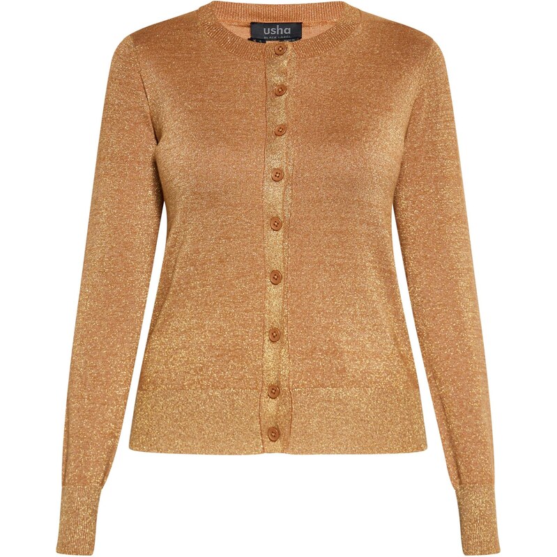 usha BLACK LABEL Kardigán svetlohnedá 65792198