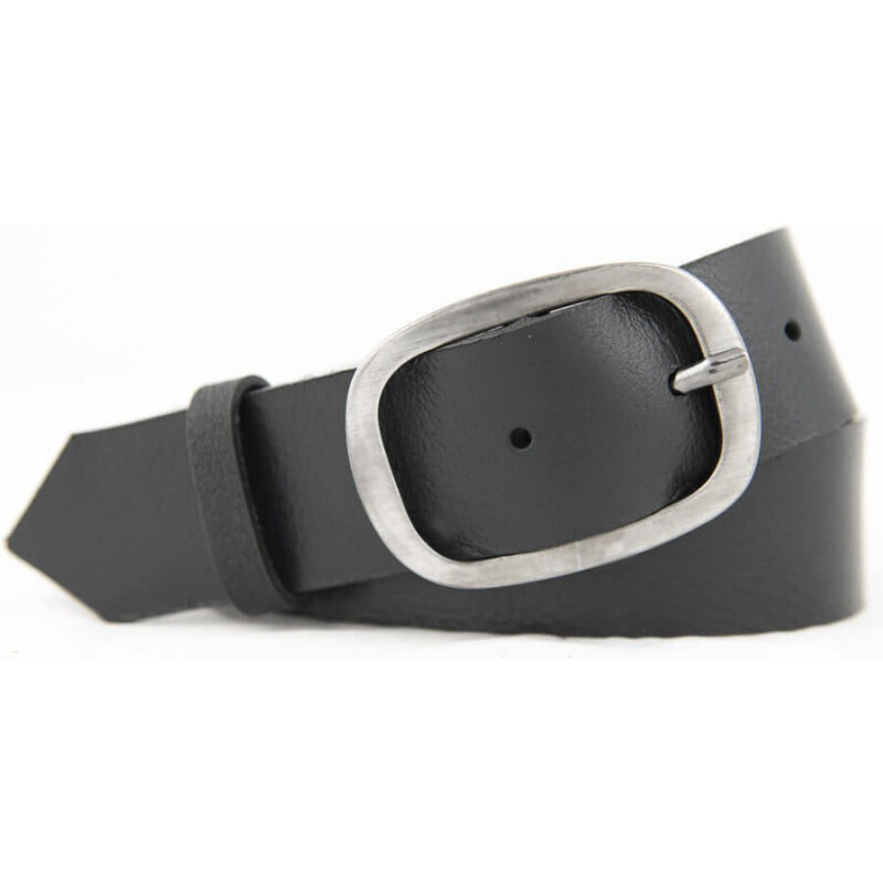 Černý dámský hladký kožený pásek (GPD98) 63500536