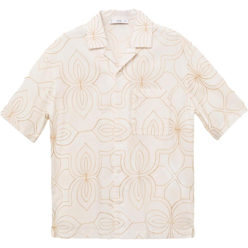 MANGO MAN Košeľa ESVEDRA oranžová / biela 63834243