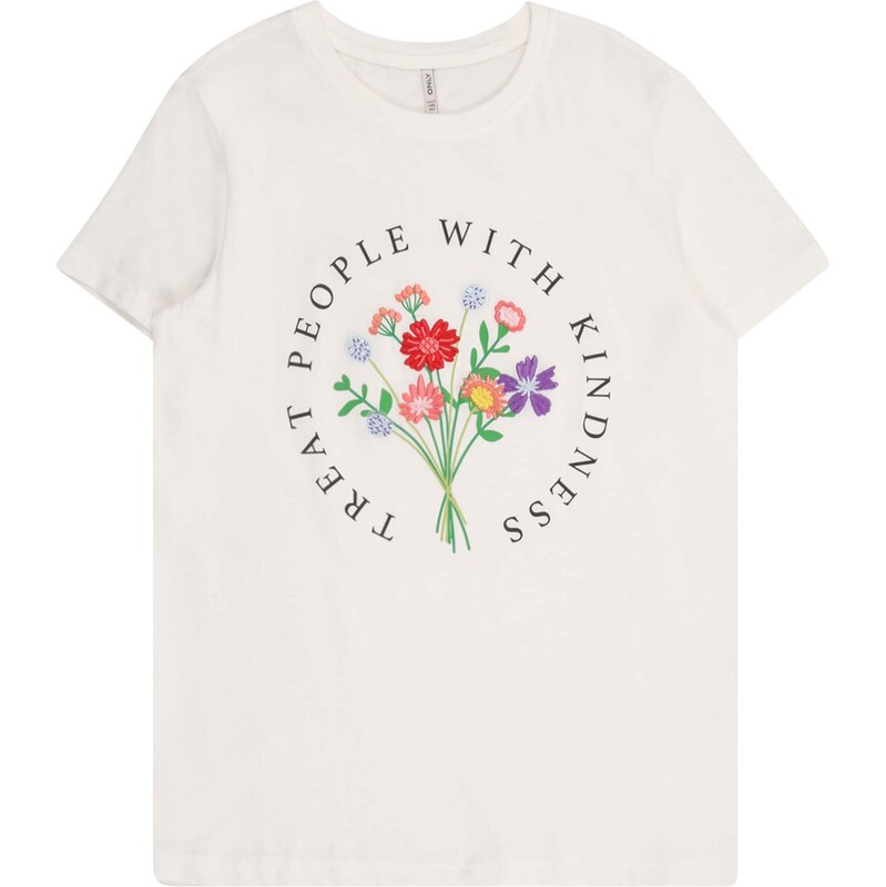 ONLY GIRLS Tričko KOGEmma zelená / tmavofialová / červená / biela 63505703