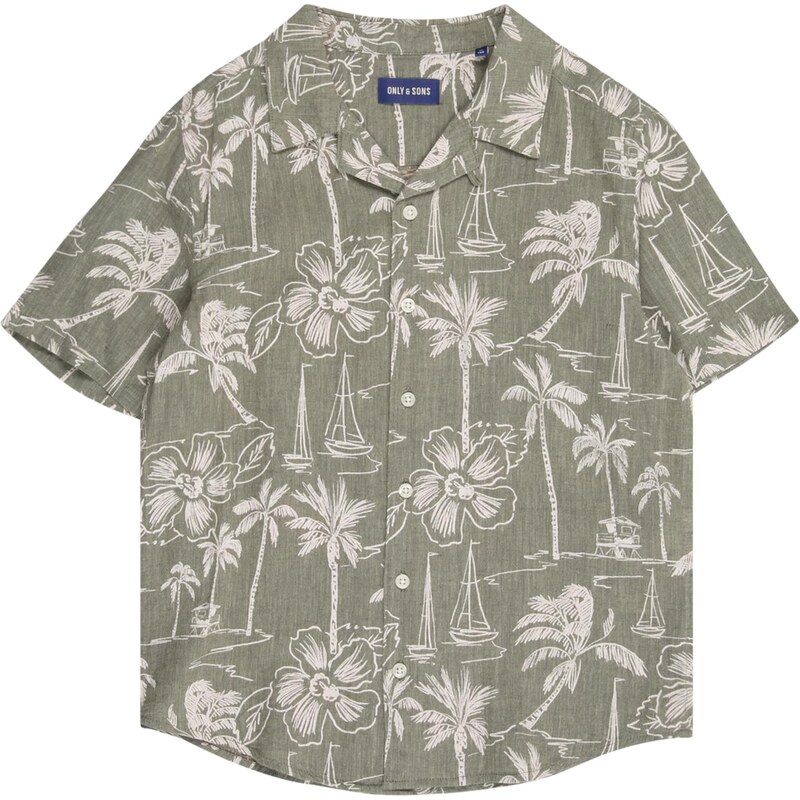 Only & Sons Junior Košeľa OSJCaiden béžová / pastelovo zelená 63505894