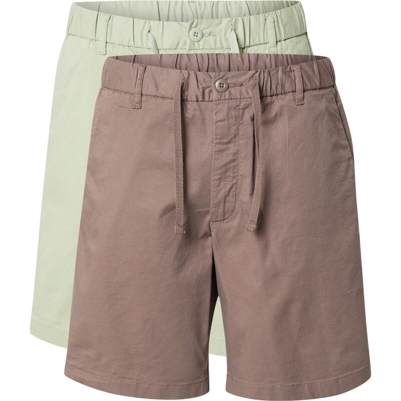 JACK & JONES Chino nohavice JPSTJAIDEN tmavohnedá / pastelovo zelená 63506018