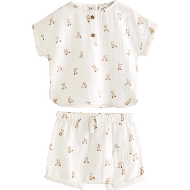 Next Set svetlohnedá / biela 64293609