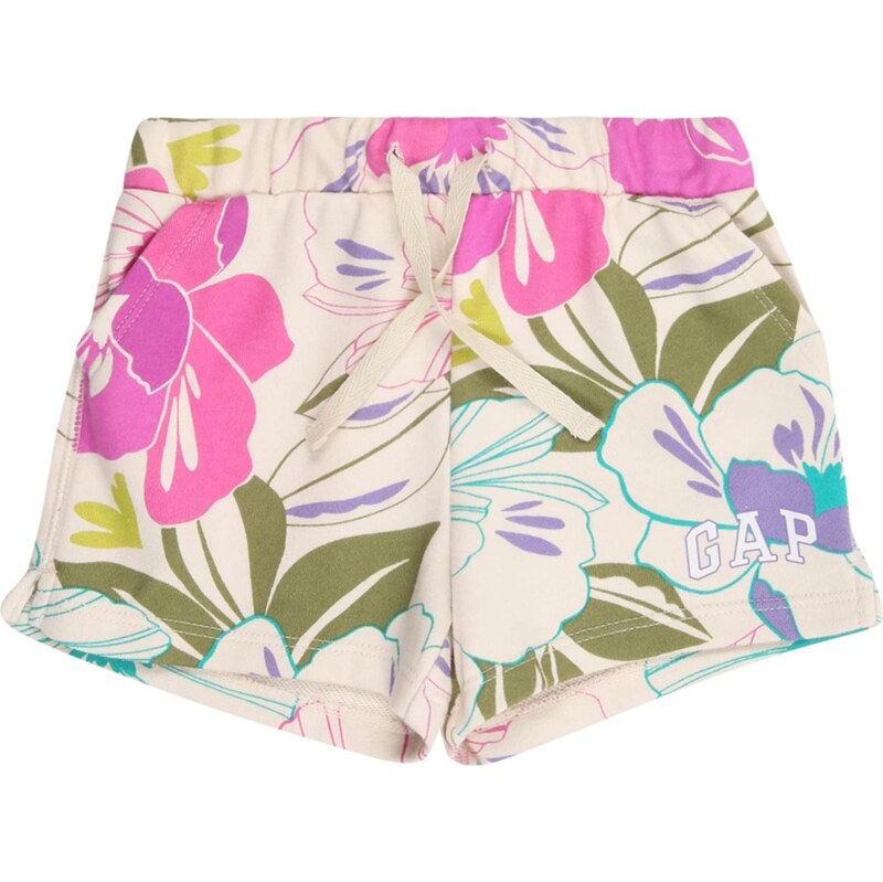 GAP Nohavice nebielená / olivová / fialová / ružová 63505812