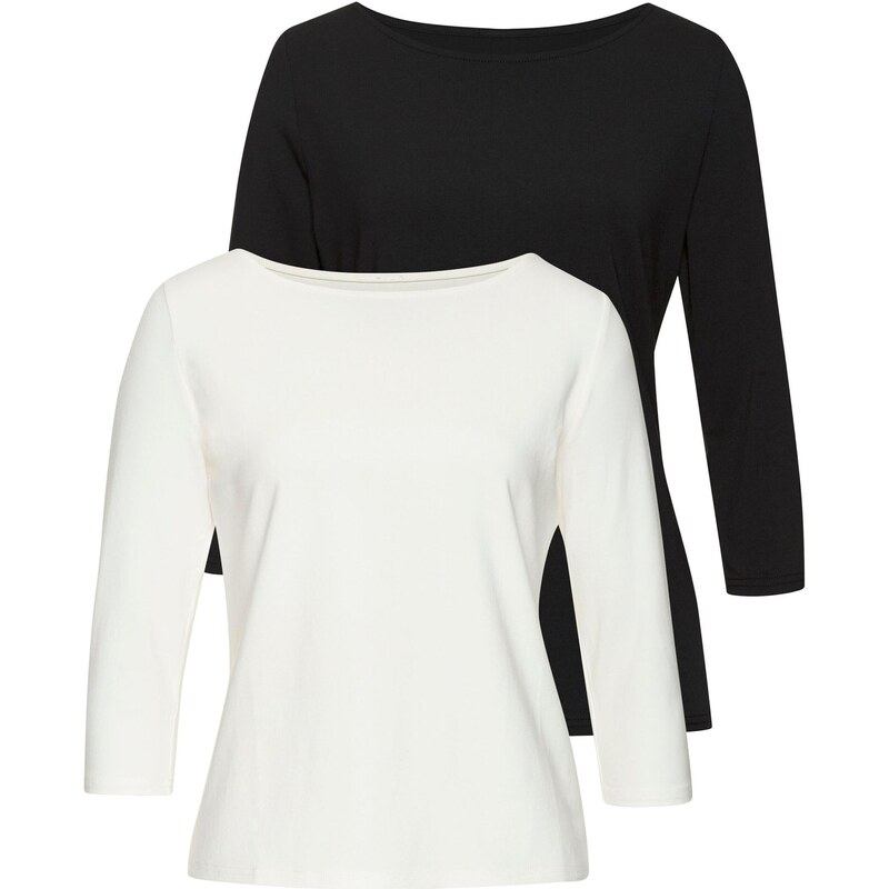 LASCANA Tričko krémová / čierna 64395290