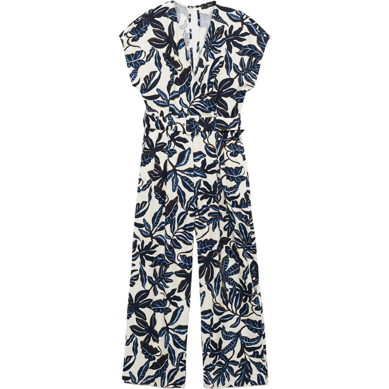 MANGO Overal MERCI azúrová / čierna / biela 65877743