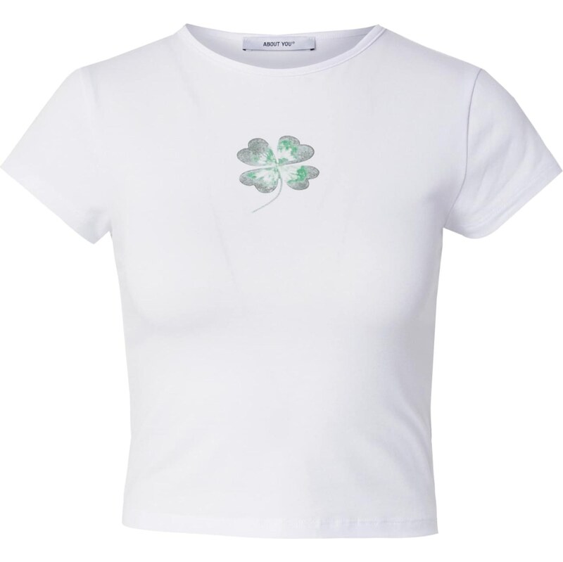 ABOUT YOU Tričko limetová / biela 65878344