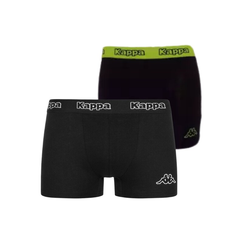 Pánske Boxerky Kappa 2 Pack Čierne/Limo Mix Farieb M 63513223