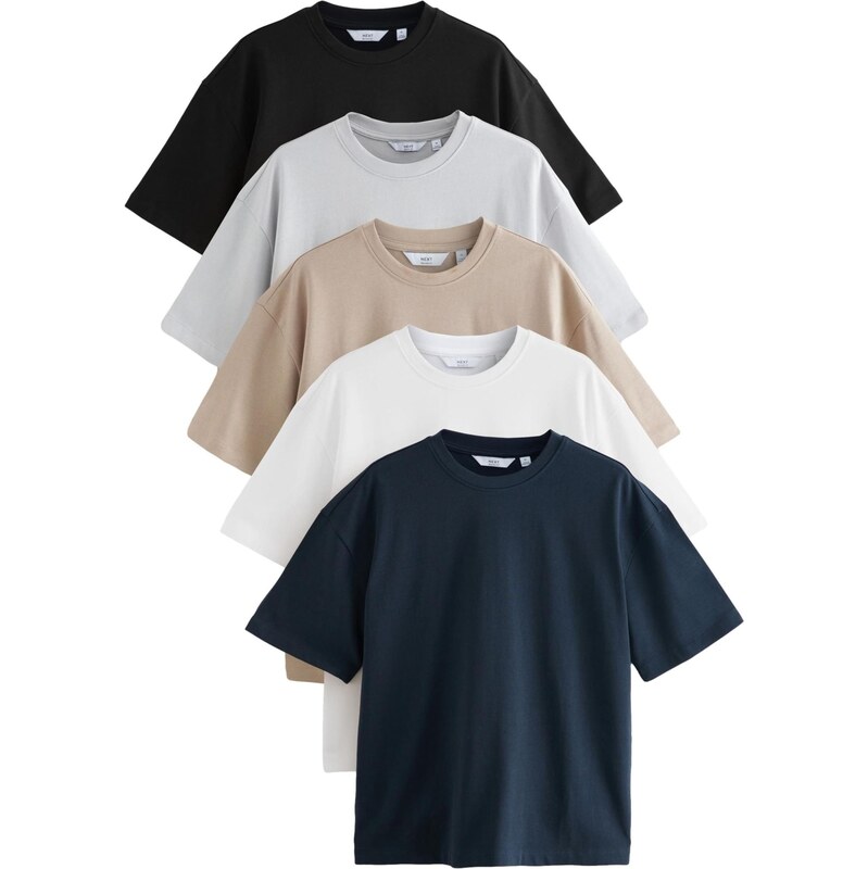 Next Tričko farba ťavej srsti / námornícka modrá / svetlosivá / čierna 65677860