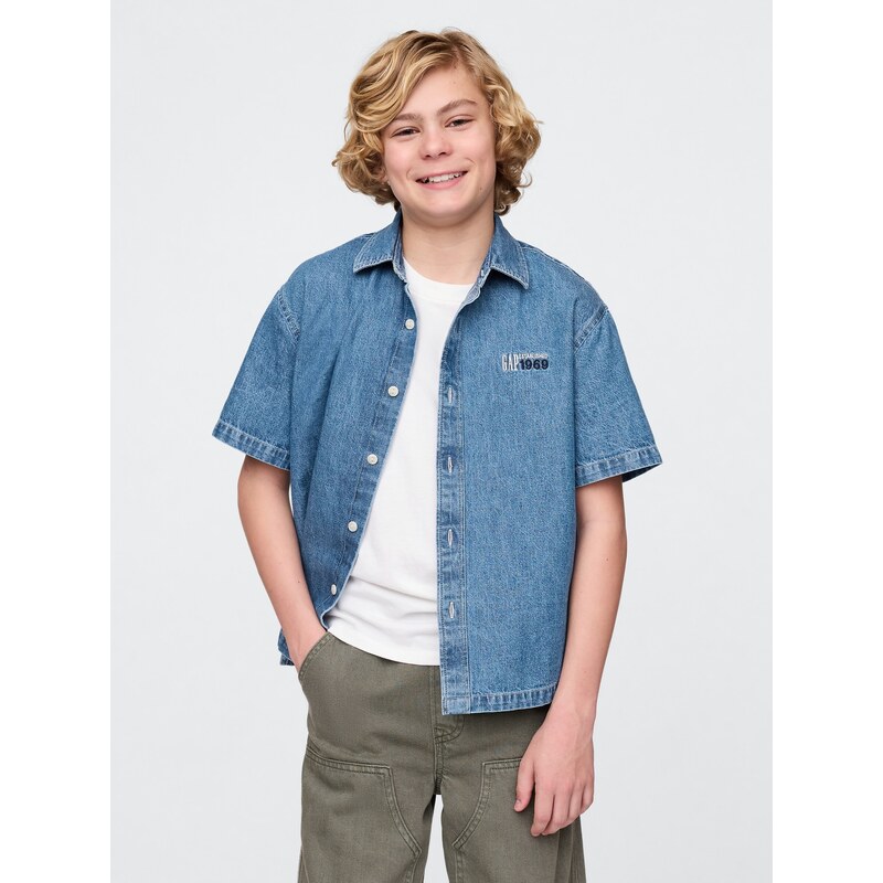 GAP Chlapčenská džínsová košeľa Americana 783110-00 66265553