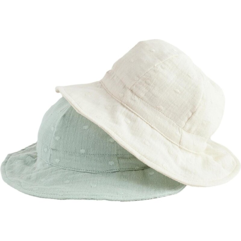 Next Čiapky svetlozelená / biela 65877017