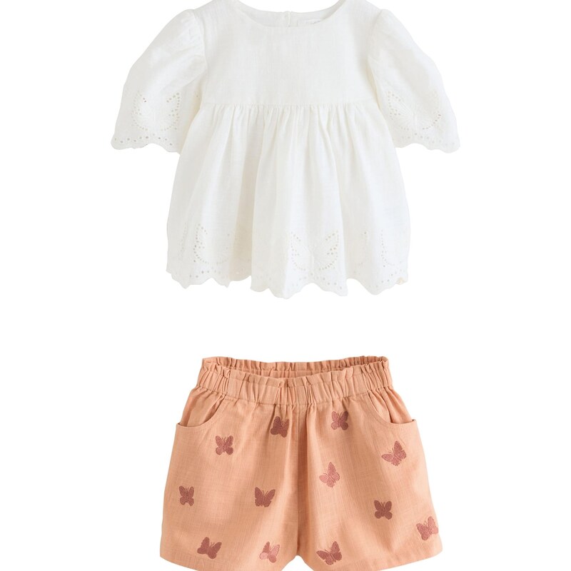 Next Set pastelovo oranžová / tmavočervená / biela 64565514