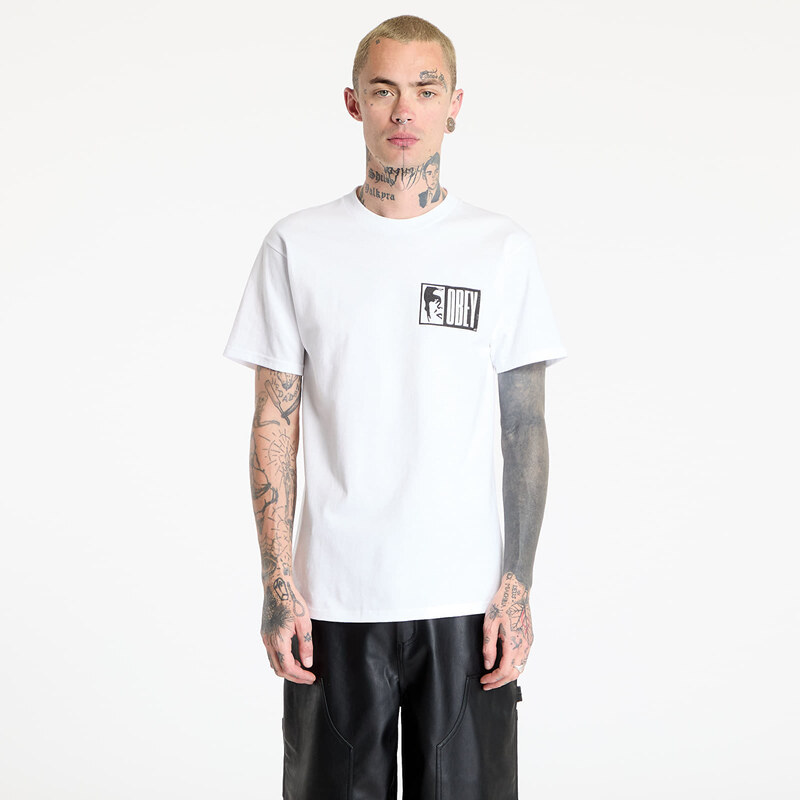 OBEY Clothing Tričko OBEY Half Icon T-Shirt White S 63517850