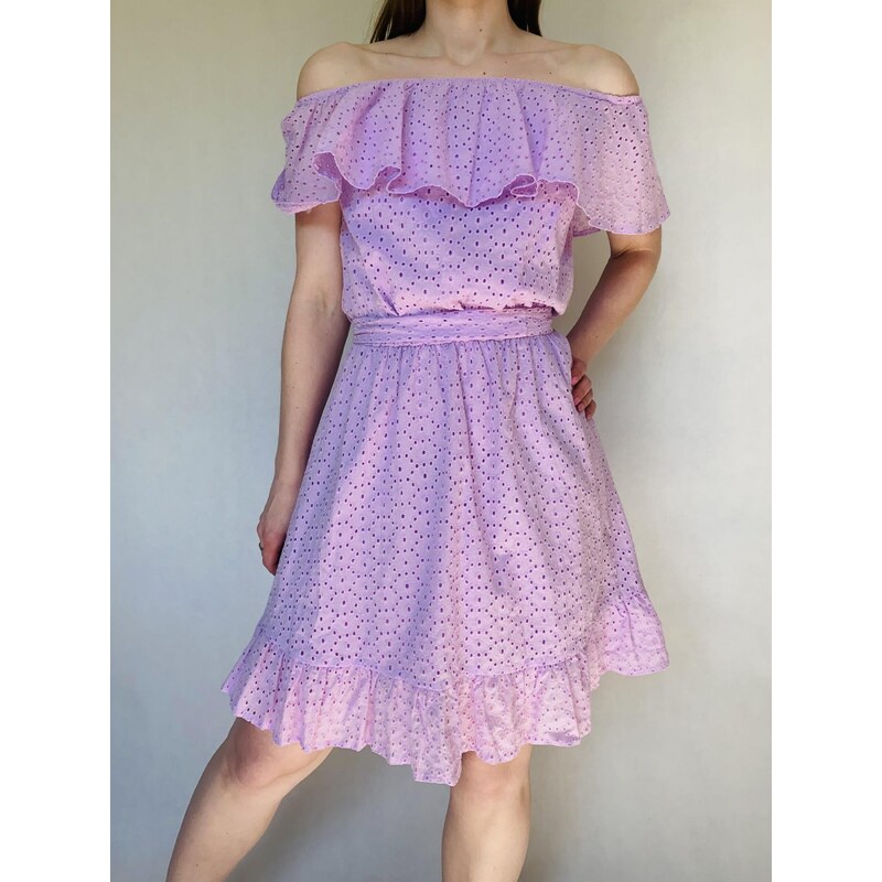 modnenakupy.sk Fialové madeirové šaty ILARYA 63517808