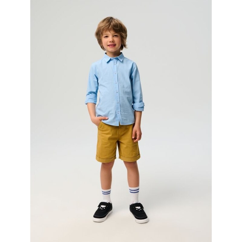 Sinsay - Rifľové kraťasy - horčicová 65761550