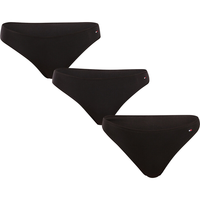 3PACK dámske tangá Tommy Hilfiger čierne (UW0UW05752 0V6) 63524615