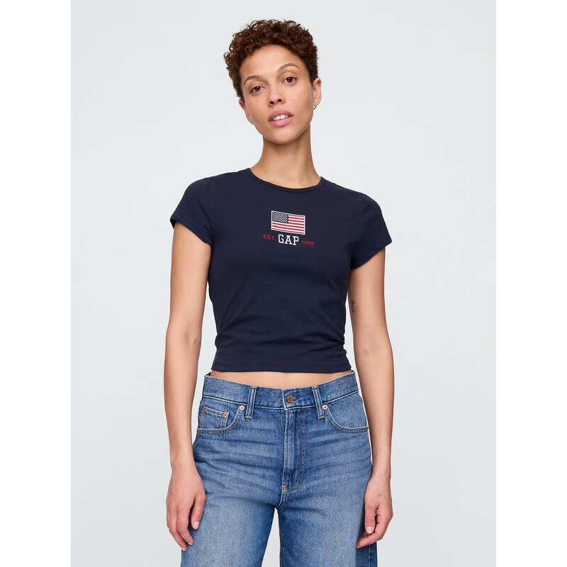 GAP Dámske Crop tričko Americana 761115-05 66266138