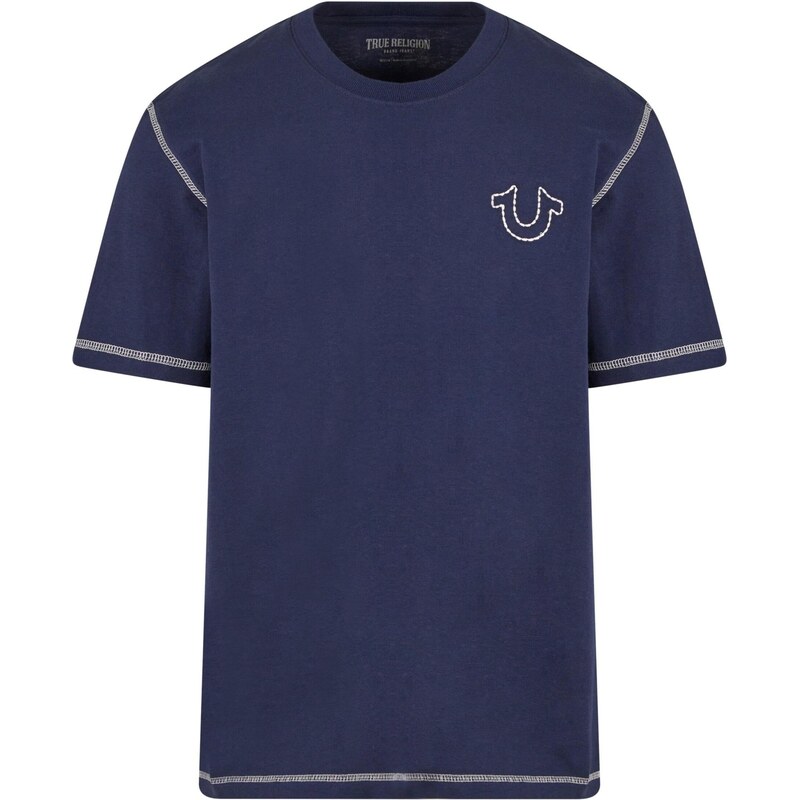 True Religion Tričko námornícka modrá / biela 65875217
