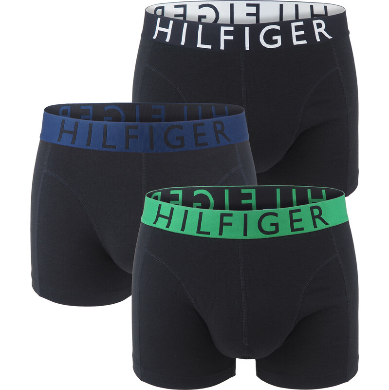 TOMMY HILFIGER - boxerky 3PACK eco cotton stretch black / night sky & 63535291