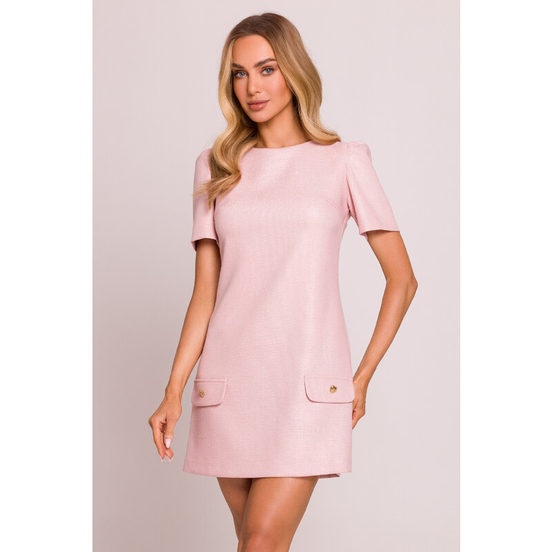 MOE Mini trapézové šaty M855 | peach M855 63540156