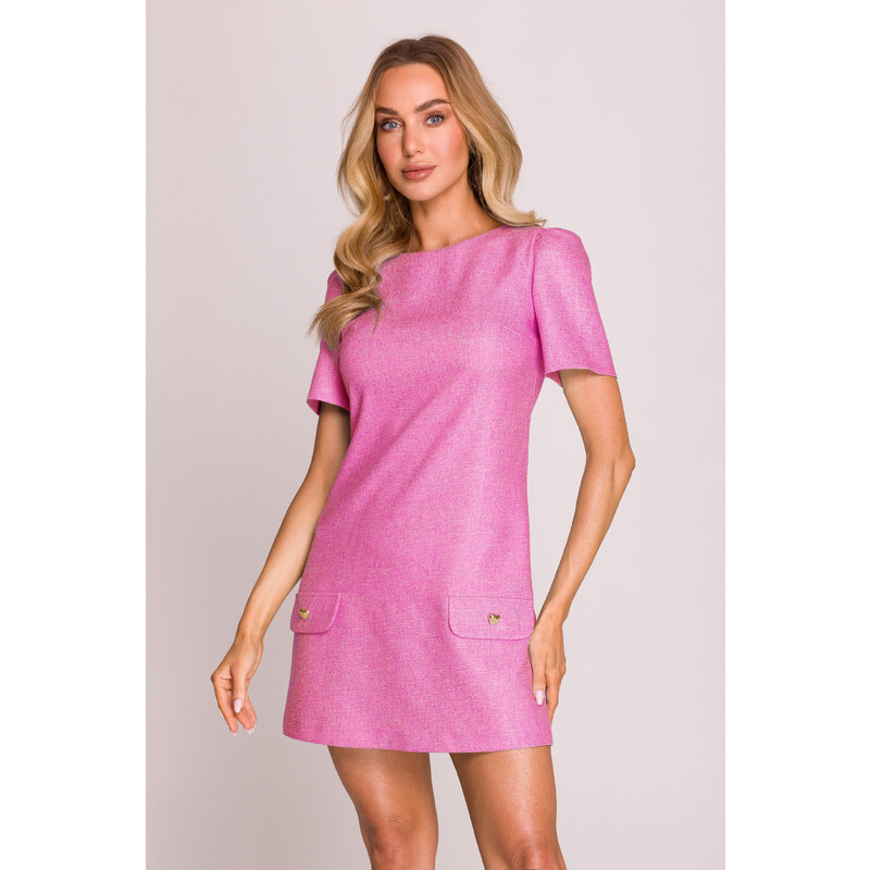 MOE Mini trapézové šaty M855 | fuchsia M855 63540159