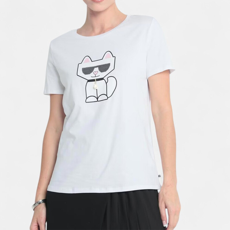 Dámské bílé triko Karl Lagerfeld Paris 56215 63540056