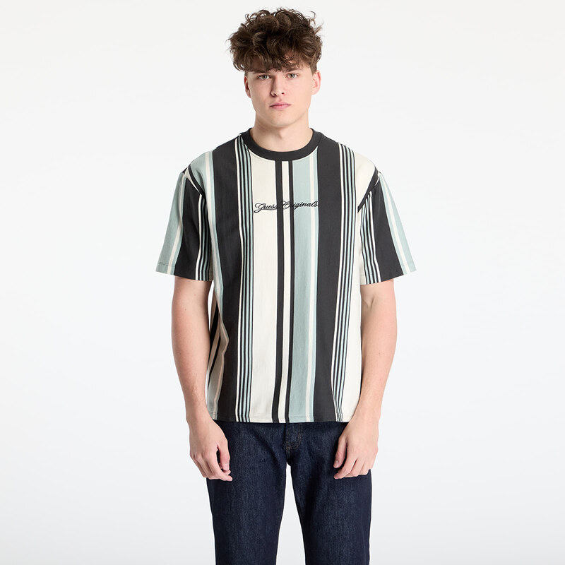 Tričko GUESS Originals Stripe T-Shirt Washed Out Black XL 63540952